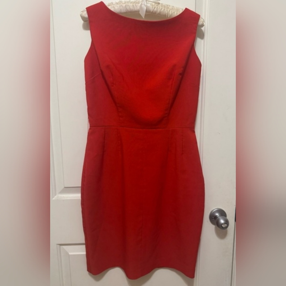 BETTIE PAGE Vintage Style Red Dress With Dramatic Back  Size M - Picture 10 of 10